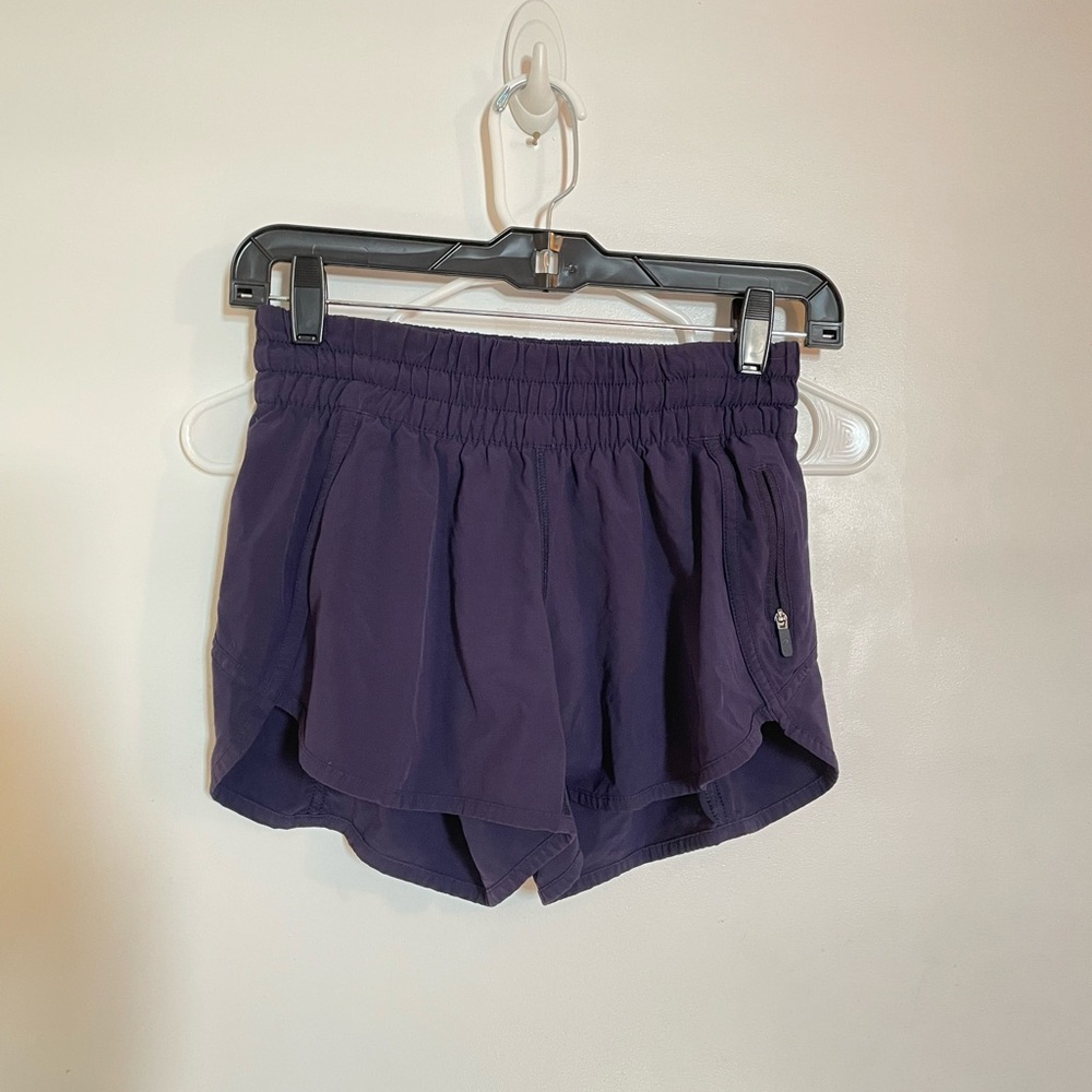 lululemon athletica Deep Purple low rise 4” lined Shorts